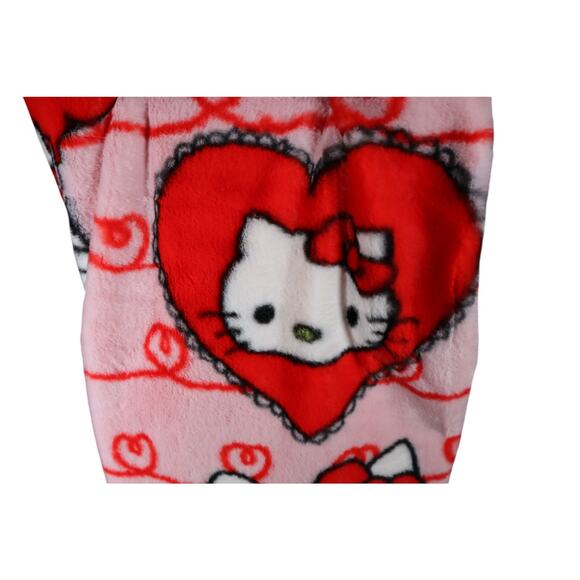 Hello Kitty Valentine's Day Rabbit Fur Pink Heart Love Throw Blanket 50 x 70 NEW - Picture 4 of 6